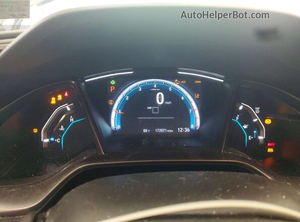 SHHFK7H69KU228667 2019 HONDA CIVIC Blue Вид щитка приладів