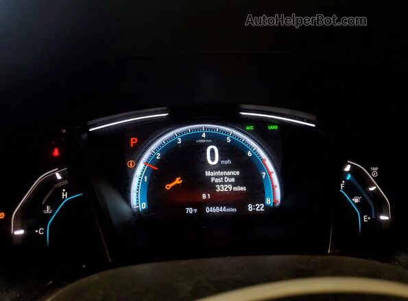 SHHFK7H69LU219775 2020 HONDA CIVIC Black ხელსაწყოთა პანელის ხედი