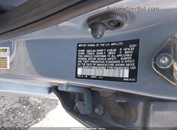 SHHFK7H69MU424823 2021 HONDA CIVIC Light Blue Շարժիչի բաժամունքի տեսք