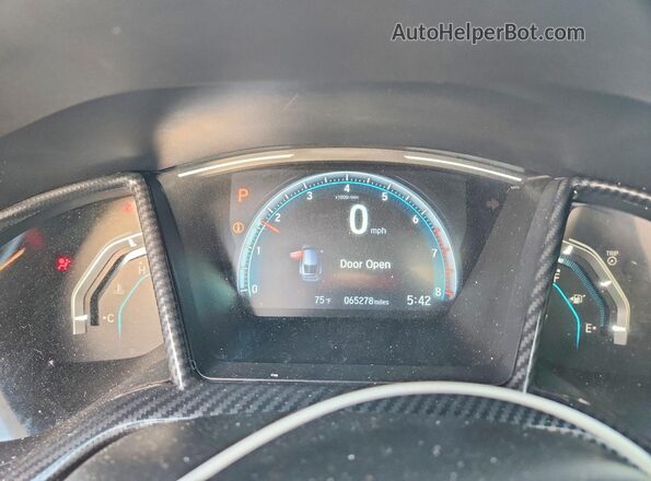 SHHFK7H81LU213745 2020 HONDA CIVIC Gray Vista del cuadro de instrumentos
