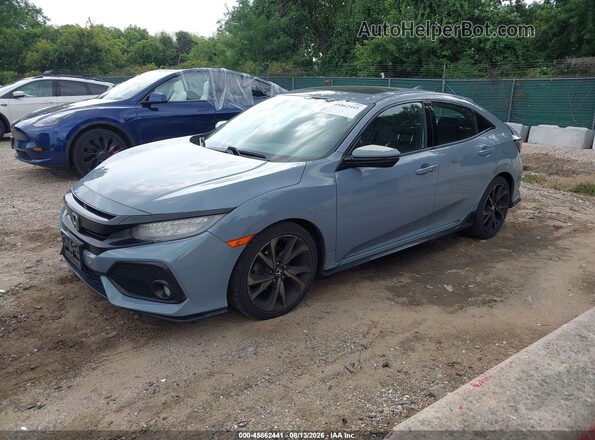 SHHFK7H93HU220759 2017 HONDA CIVIC Light Blue წინა მარცხენა ხედი სამი მეოთხედიდან