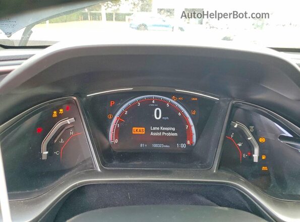 SHHFK7H94LU201193 2020 HONDA CIVIC Black ხელსაწყოთა პანელის ხედი