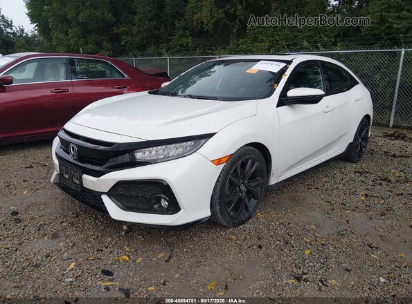 SHHFK7H98JU237367 2018 HONDA CIVIC White წინა მარცხენა ხედი სამი მეოთხედიდან