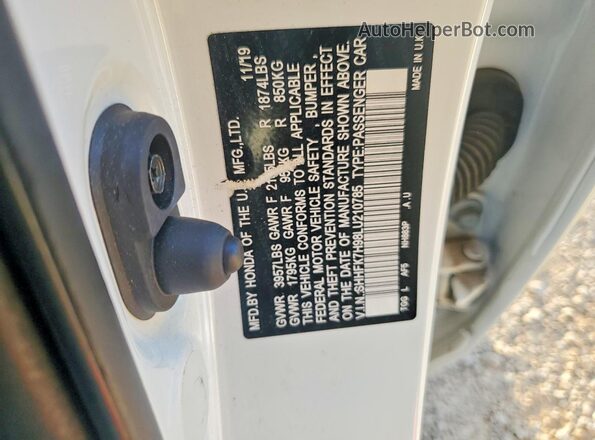 SHHFK7H98LU210785 2020 HONDA CIVIC Белый Вид подкапотного пространства