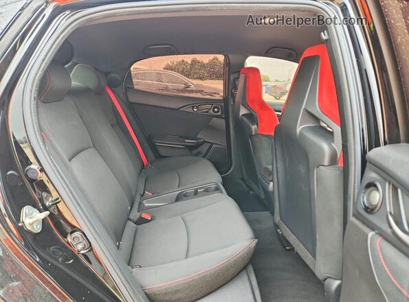 SHHFK8G72JU201065 2018 HONDA CIVIC Black Widok tylnych siedzeń
