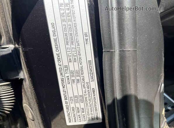 SJAAC2ZV4HC016056 2017 BENTLEY BENTAYGA Черный Вид подкапотного пространства