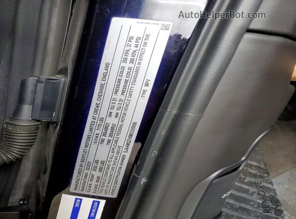 SJAAM2ZV8MC035958 2021 BENTLEY BENTAYGA Черный Вид подкапотного пространства