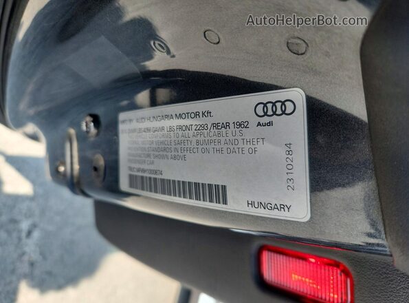 TRUC1AFV6H1000874 2017 AUDI TT Gray ძრავის განყოფილების ხედი