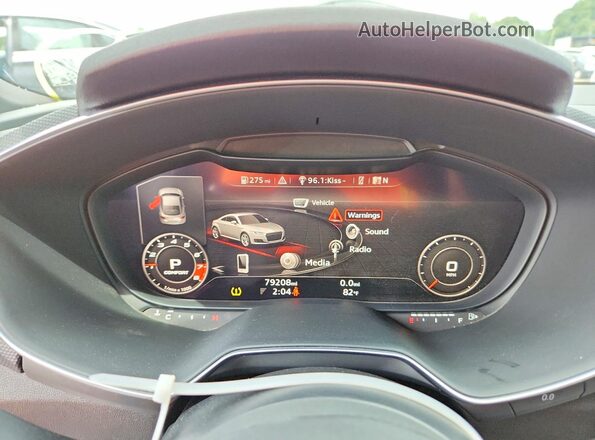 TRUC1AFV6H1000874 2017 AUDI TT Gray ხელსაწყოთა პანელის ხედი