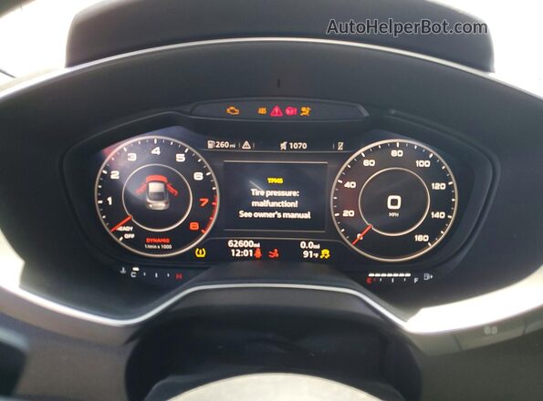 TRUC5AFV5H1007240 2017 AUDI TT White Вид щитка приладів