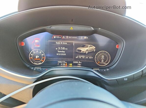 TRUC5AFVXH1014104 2017 AUDI TT White Instrument cluster view