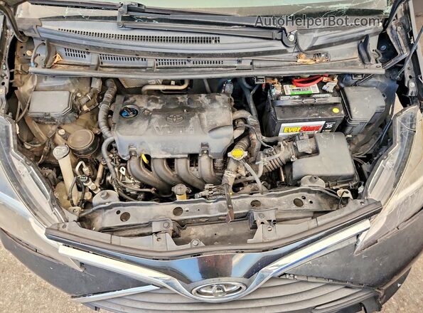 VNKKTUD34GA059902 2016 TOYOTA YARIS Black Вид задньої частини салону