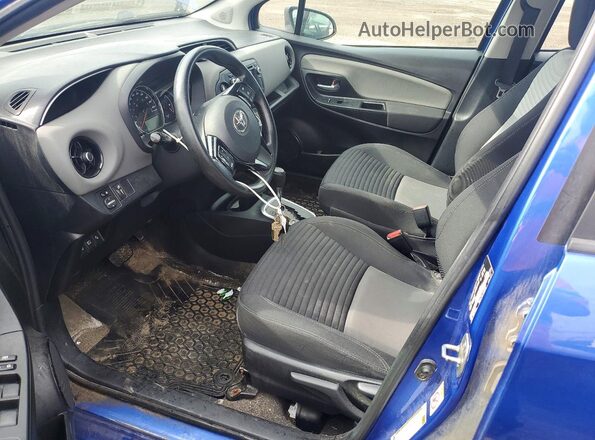 VNKKTUD37JA093856 2018 TOYOTA YARIS Blue Առջևի վահանակի տեսք