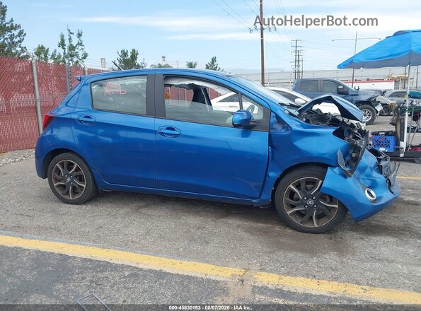 VNKKTUD39GA057305 2016 TOYOTA YARIS Blue Вид задньої частини салону