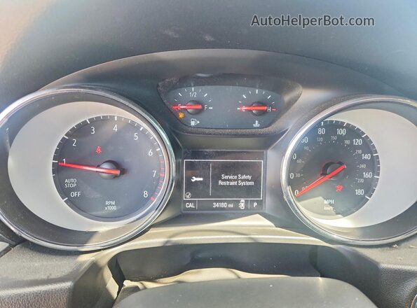 W04GL6SXXK1007614 2019 BUICK REGAL Silver Սարքավորումների վահանակի տեսք