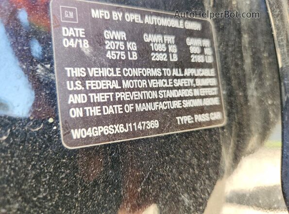 W04GP6SX6J1147369 2018 BUICK REGAL Black Շարժիչի բաժամունքի տեսք
