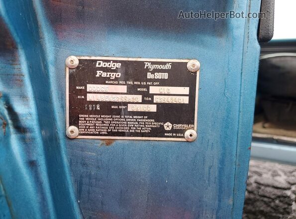 W14BE6S255820 1976 DODGE RAM Синий Вид подкапотного пространства