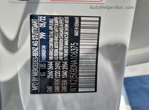 W1K2J5KB0NA106375 2022 MERCEDES-BENZ CLS-CLASS White Widok komory silnika