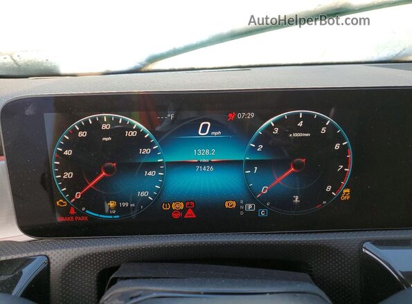 W1K3G4EB1MJ265249 2021 MERCEDES-BENZ A White Вид щитка приладів