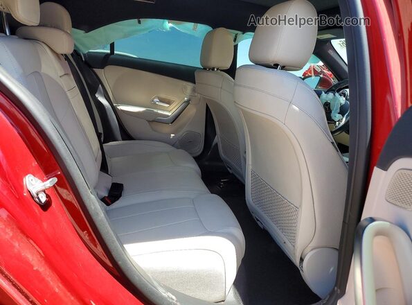 W1K3G4EB5MJ299243 2021 MERCEDES-BENZ A Maroon უკანა სავარძლების ხედი