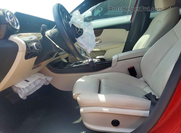 W1K3G4EB5MJ299243 2021 MERCEDES-BENZ A Maroon წინა სალონის ხედი