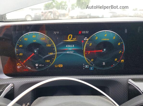W1K3G4EB7MJ309206 2021 MERCEDES-BENZ A-CLASS Black Սարքավորումների վահանակի տեսք
