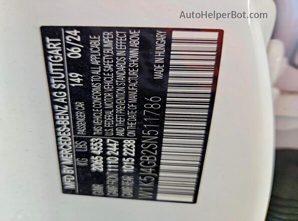 W1K5J4GB2SN511786 2025 MERCEDES-BENZ CLA-CLASS White Vista del compartimento del motor