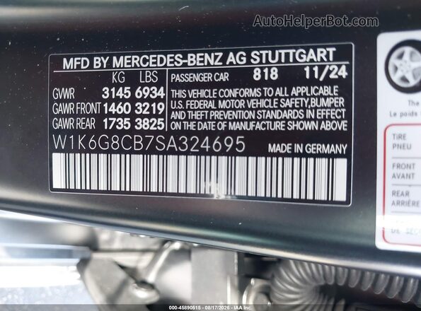 W1K6G8CB7SA324695 2025 MERCEDES-BENZ AMG S 63 E Черный Вид подкапотного пространства