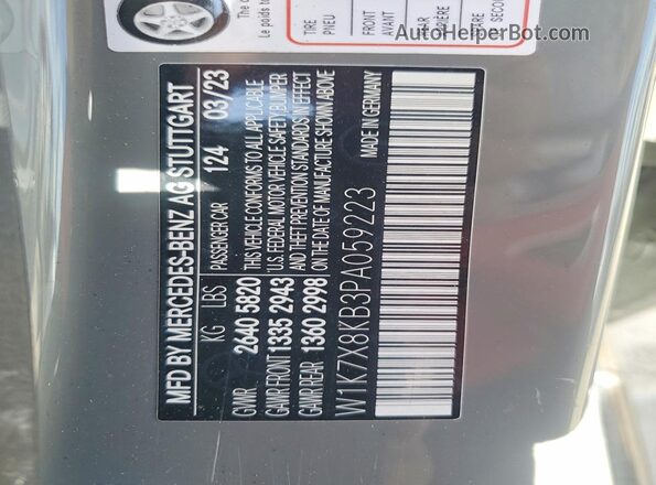 W1K7X8KB3PA059223 2023 MERCEDES-BENZ AMG Gray ძრავის განყოფილების ხედი