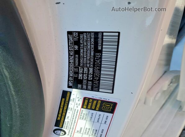 W1KAF4GB8PR104748 2023 MERCEDES-BENZ C Белый Вид подкапотного пространства