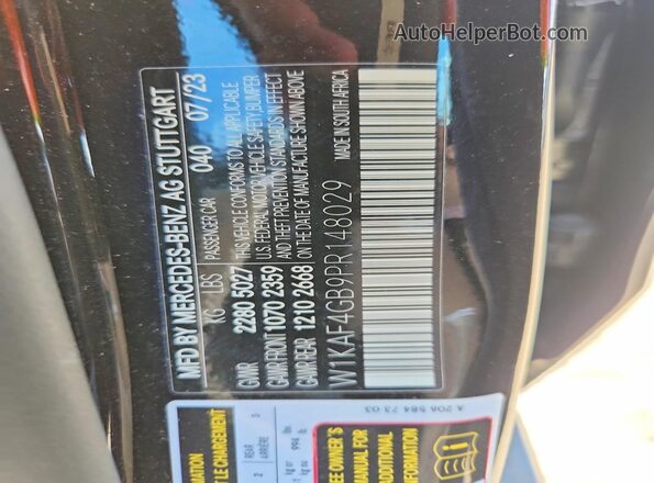 W1KAF4GB9PR148029 2023 MERCEDES-BENZ C Черный Вид подкапотного пространства