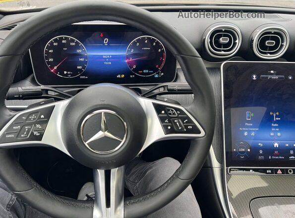 W1KAF4HB2NR014510 2022 MERCEDES-BENZ C Gray Widok wnętrza z przodu