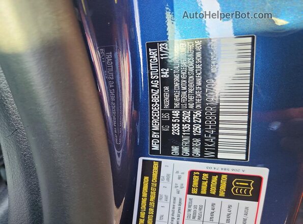 W1KAF4HB8RR190709 2024 MERCEDES-BENZ C Blue Engine compartment view