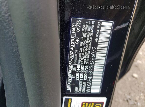 W1KAF4HB9SR266072 2025 MERCEDES-BENZ C Black Vista del compartimento del motor