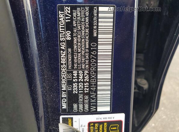 W1KAF4HBXPR097610 2023 MERCEDES-BENZ C Blue 