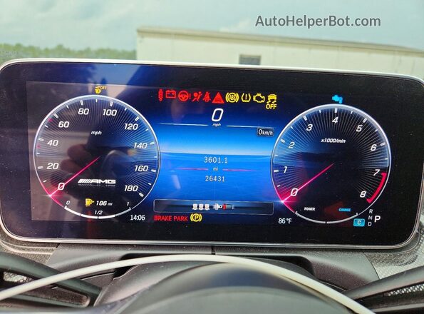 W1KAF8HB2PR100166 2023 MERCEDES-BENZ C White Instrument cluster view