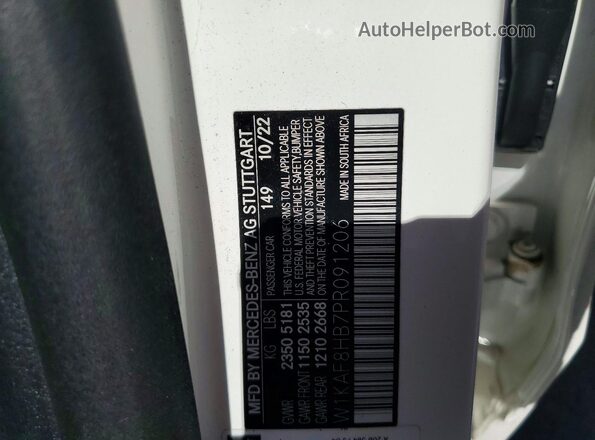 W1KAF8HB7PR091206 2023 MERCEDES-BENZ C White ძრავის განყოფილების ხედი