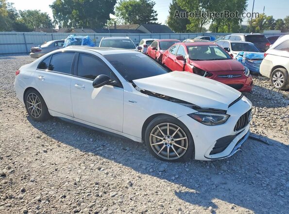 W1KAF8HB7PR101247 2023 MERCEDES-BENZ C White Widok wnętrza z tyłu