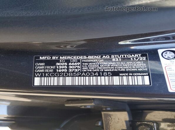 W1KCG2DB5PA034185 2023 MERCEDES-BENZ EQS Gray Vista del compartimento del motor