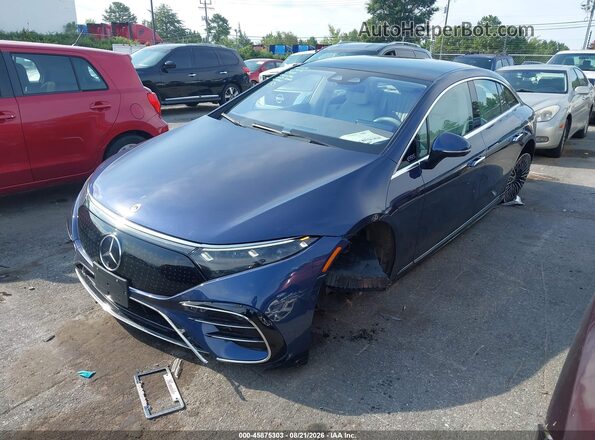 W1KCG2EBXPA040658 2023 MERCEDES-BENZ EQS 450 Blue წინა მარცხენა ხედი სამი მეოთხედიდან