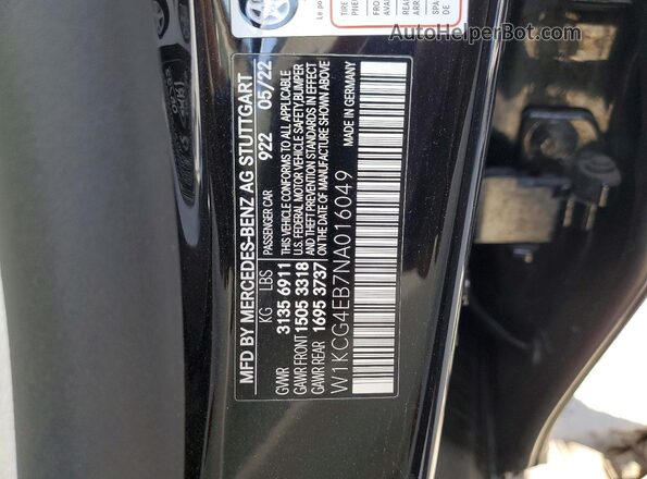 W1KCG4EB7NA016049 2022 MERCEDES-BENZ EQS Black Вид підкапотного простору