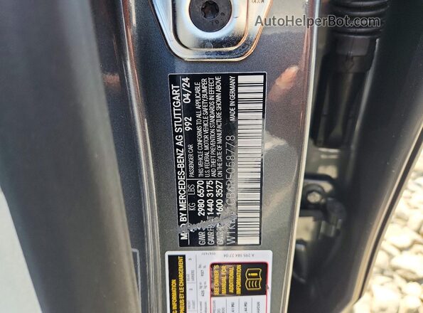 W1KEG1CB6RF058778 2024 MERCEDES-BENZ EQE Gray Вид підкапотного простору