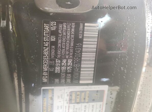 W1KMJ4HB7RF004316 2024 MERCEDES-BENZ CLE Черный Вид подкапотного пространства