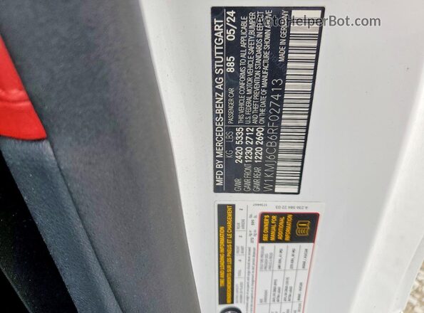 W1KMJ6CB6RF027413 2024 MERCEDES-BENZ CLE Белый Вид подкапотного пространства