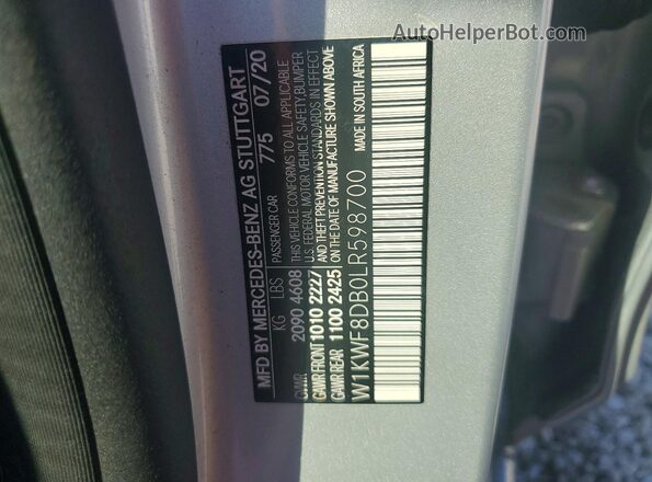 W1KWF8DB0LR598700 2020 MERCEDES-BENZ C Silver Widok komory silnika