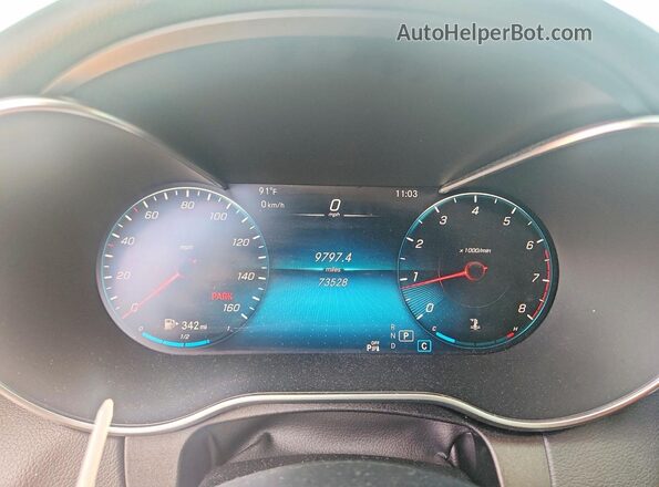 W1KWF8DB0MR649033 2021 MERCEDES-BENZ C White Vista del cuadro de instrumentos