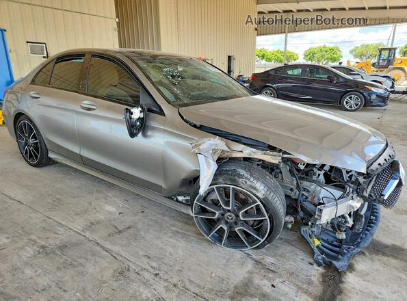 W1KWF8DB1MR604134 2021 MERCEDES-BENZ C Серебряный Передняя правая четверть