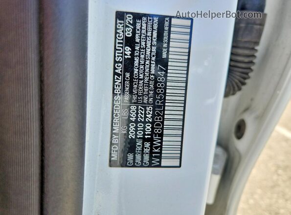 W1KWF8DB2LR588847 2020 MERCEDES-BENZ C White Engine compartment view