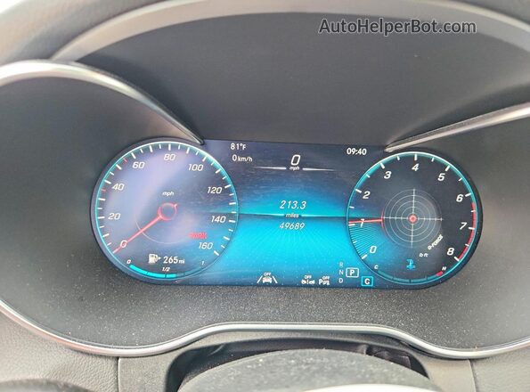 W1KWF8EB1MR651579 2021 MERCEDES-BENZ C Black ხელსაწყოთა პანელის ხედი