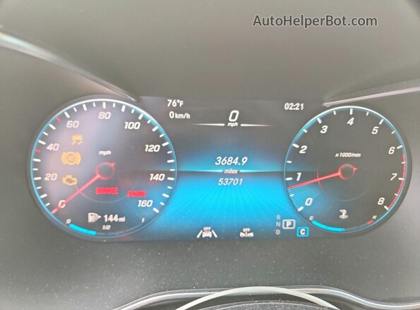 W1KWF8EB3MR623623 2021 MERCEDES-BENZ C Silver Widok zestawu wskaźników